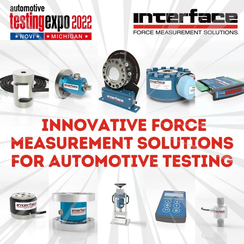 Vorführungen von Kraftmesslösungen auf der Automotive Testing Expo